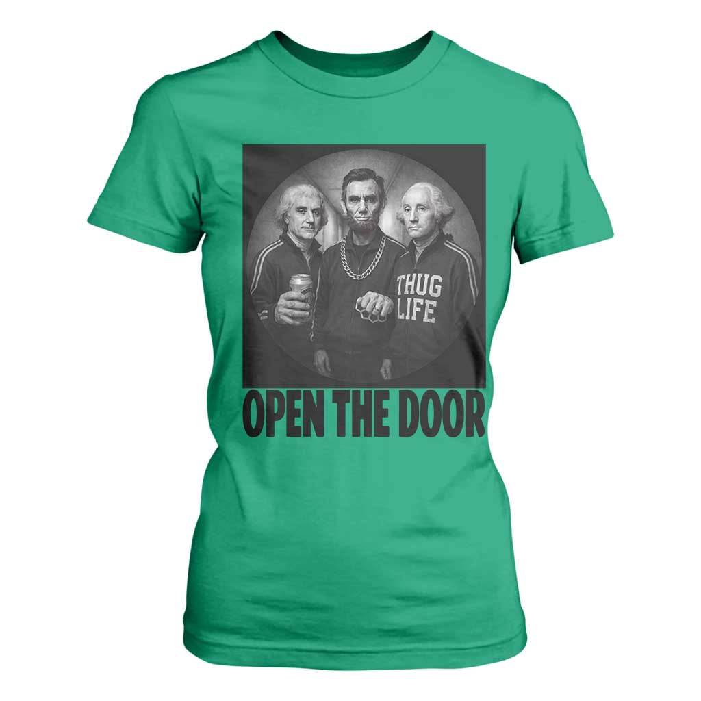 Funny Political American History T Shirt For Women Abraham Lincoln George Washington and Thomas Jefferson Meme TS14 Irish Green Print Your Wear