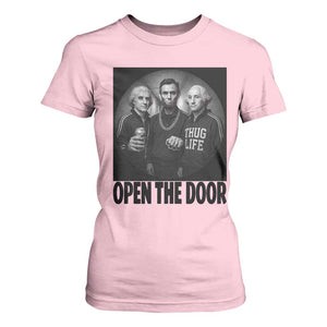 Funny Political American History T Shirt For Women Abraham Lincoln George Washington and Thomas Jefferson Meme TS14 Light Pink Print Your Wear