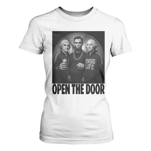 Funny Political American History T Shirt For Women Abraham Lincoln George Washington and Thomas Jefferson Meme TS14 White Print Your Wear