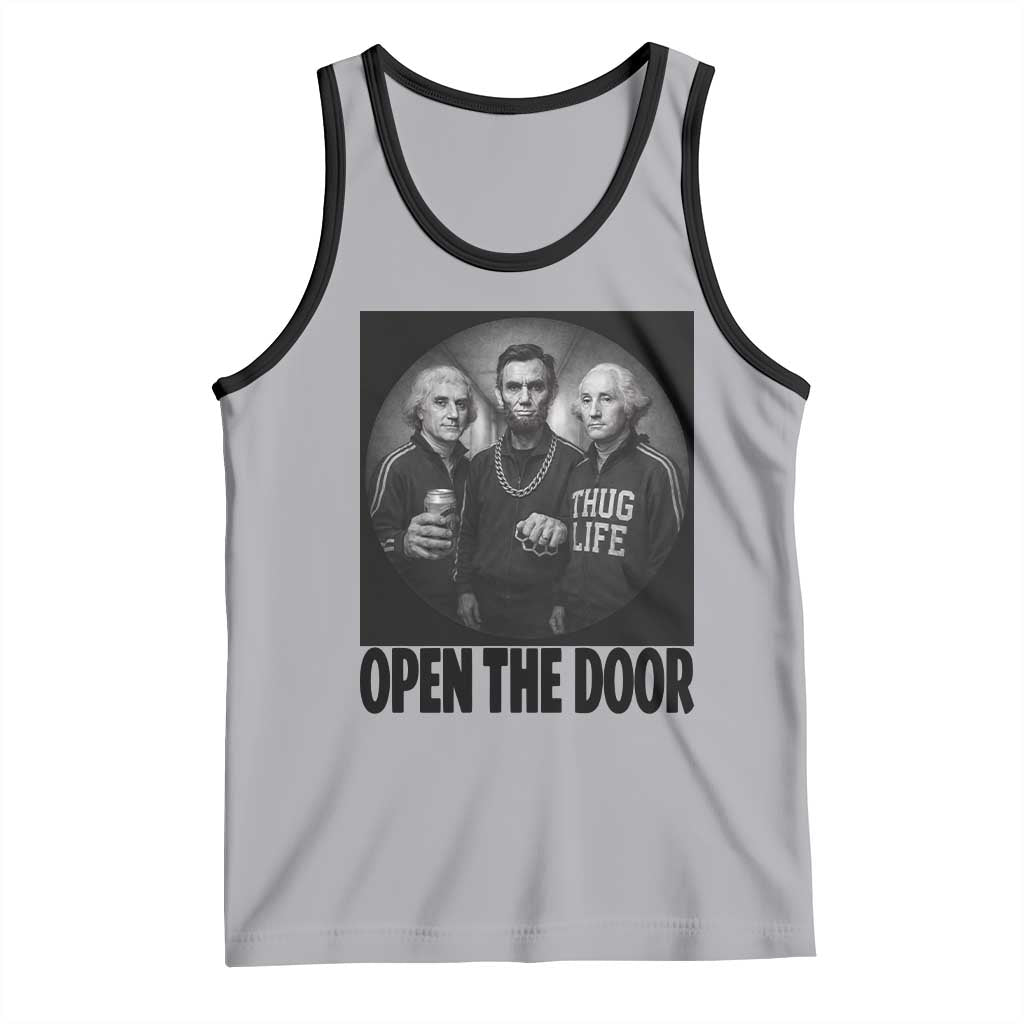 Funny Political American History Tank Top Abraham Lincoln George Washington and Thomas Jefferson Meme TS14 Athletic Heather Black Print Your Wear