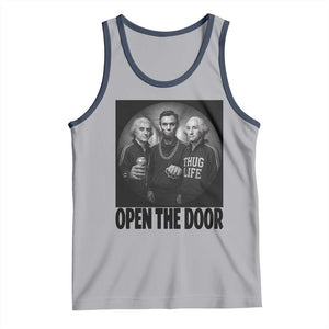Funny Political American History Tank Top Abraham Lincoln George Washington and Thomas Jefferson Meme TS14 Athletic Heather Navy Print Your Wear