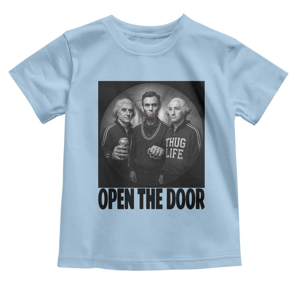 Funny Political American History Toddler T Shirt Abraham Lincoln George Washington and Thomas Jefferson Meme TS14 Light Blue Print Your Wear
