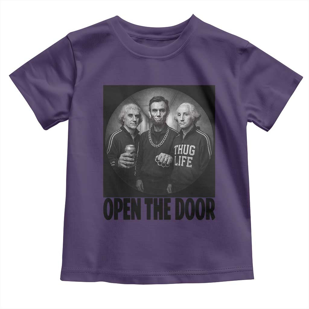 Funny Political American History Toddler T Shirt Abraham Lincoln George Washington and Thomas Jefferson Meme TS14 Purple Print Your Wear