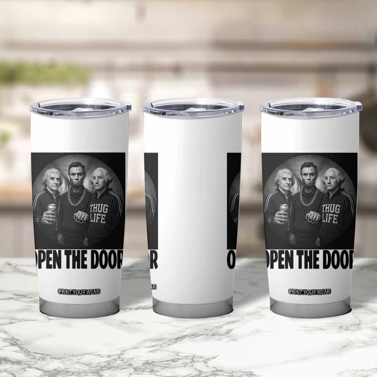 Funny Political American History Tumbler Cup Abraham Lincoln George Washington and Thomas Jefferson Meme TS14 Print Your Wear