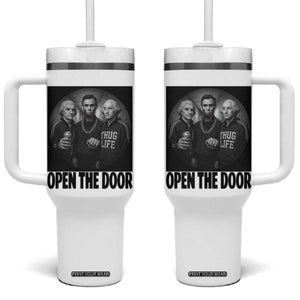 Funny Political American History Tumbler With Handle Abraham Lincoln George Washington and Thomas Jefferson Meme TS14 One Size: 40 oz White Print Your Wear