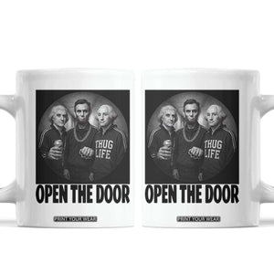 Funny Political American History Coffee Mug Abraham Lincoln George Washington and Thomas Jefferson Meme TS14 White Print Your Wear