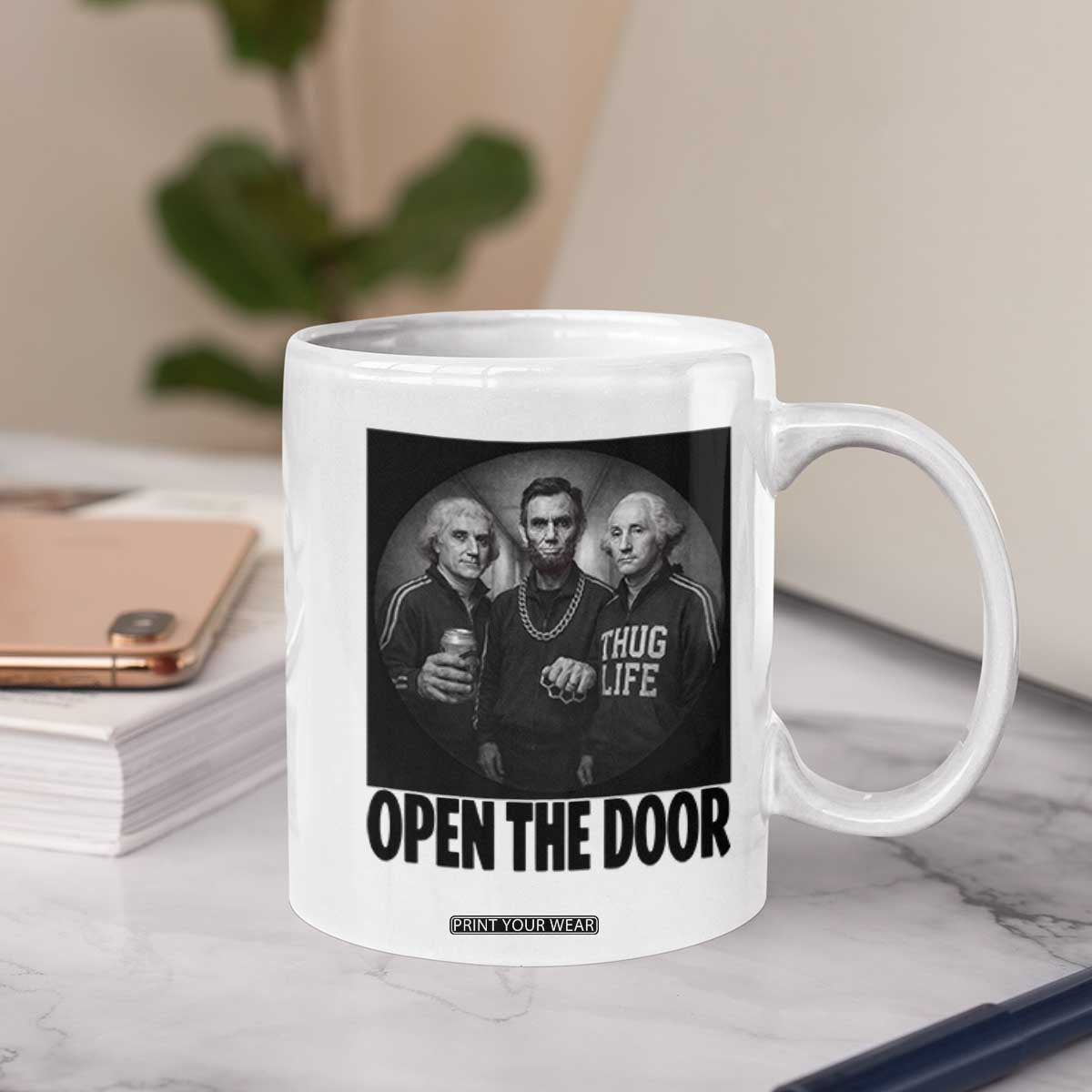 Funny Political American History Coffee Mug Abraham Lincoln George Washington and Thomas Jefferson Meme TS14 Print Your Wear