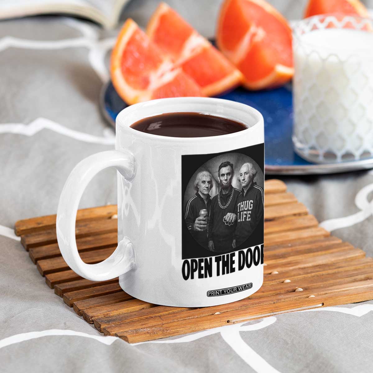 Funny Political American History Coffee Mug Abraham Lincoln George Washington and Thomas Jefferson Meme TS14 Print Your Wear