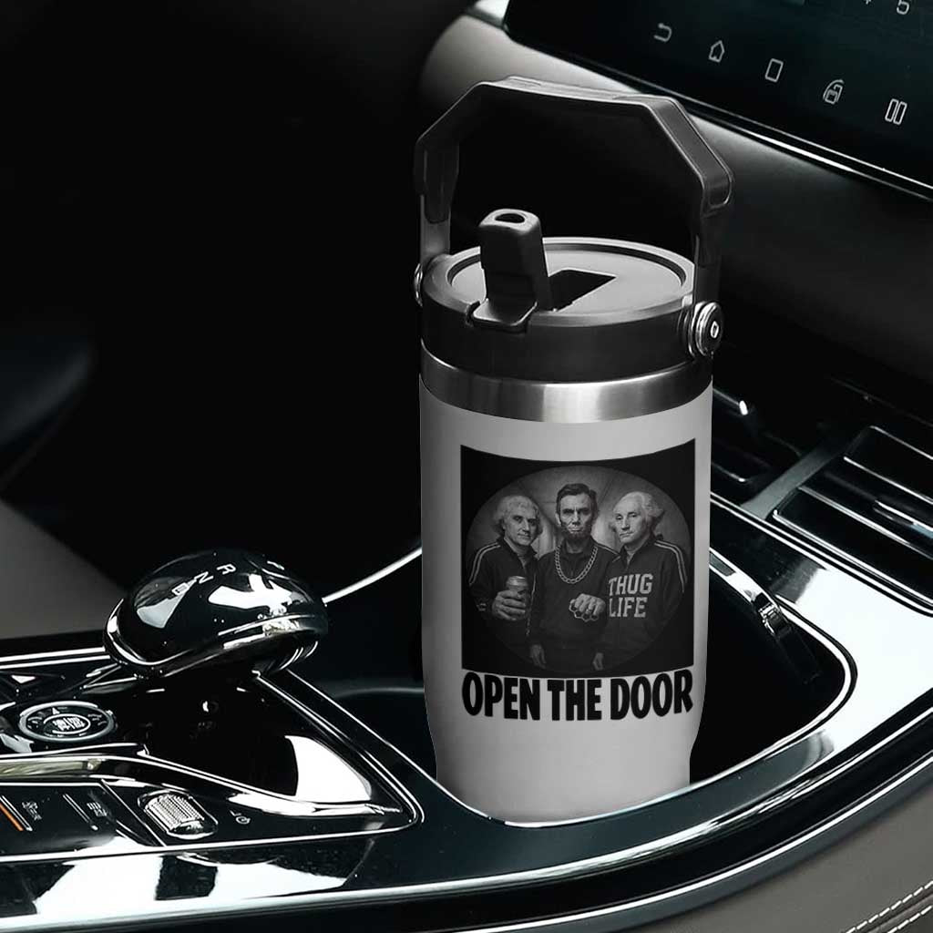 Funny Political American History Flip Straw Tumbler Abraham Lincoln George Washington and Thomas Jefferson Meme TS14 Print Your Wear
