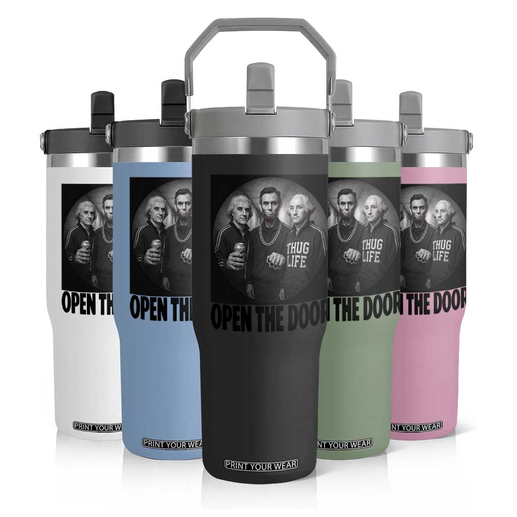Funny Political American History Flip Straw Tumbler Abraham Lincoln George Washington and Thomas Jefferson Meme TS14 Print Your Wear
