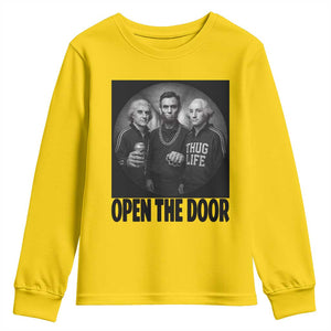 Funny Political American History Youth Sweatshirt Abraham Lincoln George Washington and Thomas Jefferson Meme TS14 Daisy Print Your Wear