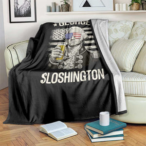 George Sloshington Washington Throw Blanket 4th of July America Flag Beer TS14 Print Your Wear