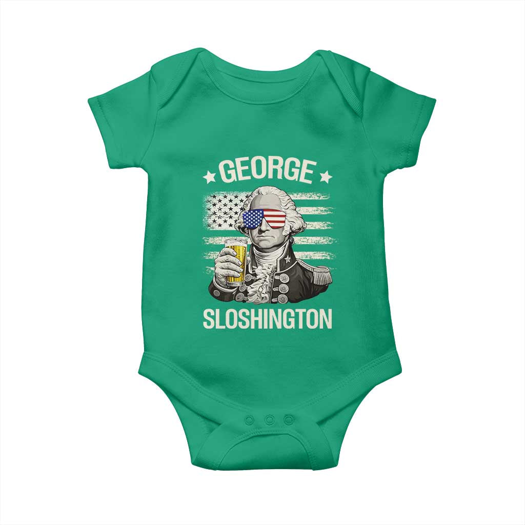 George Sloshington Washington Baby Onesie 4th of July America Flag Beer TS14 Irish Green Print Your Wear