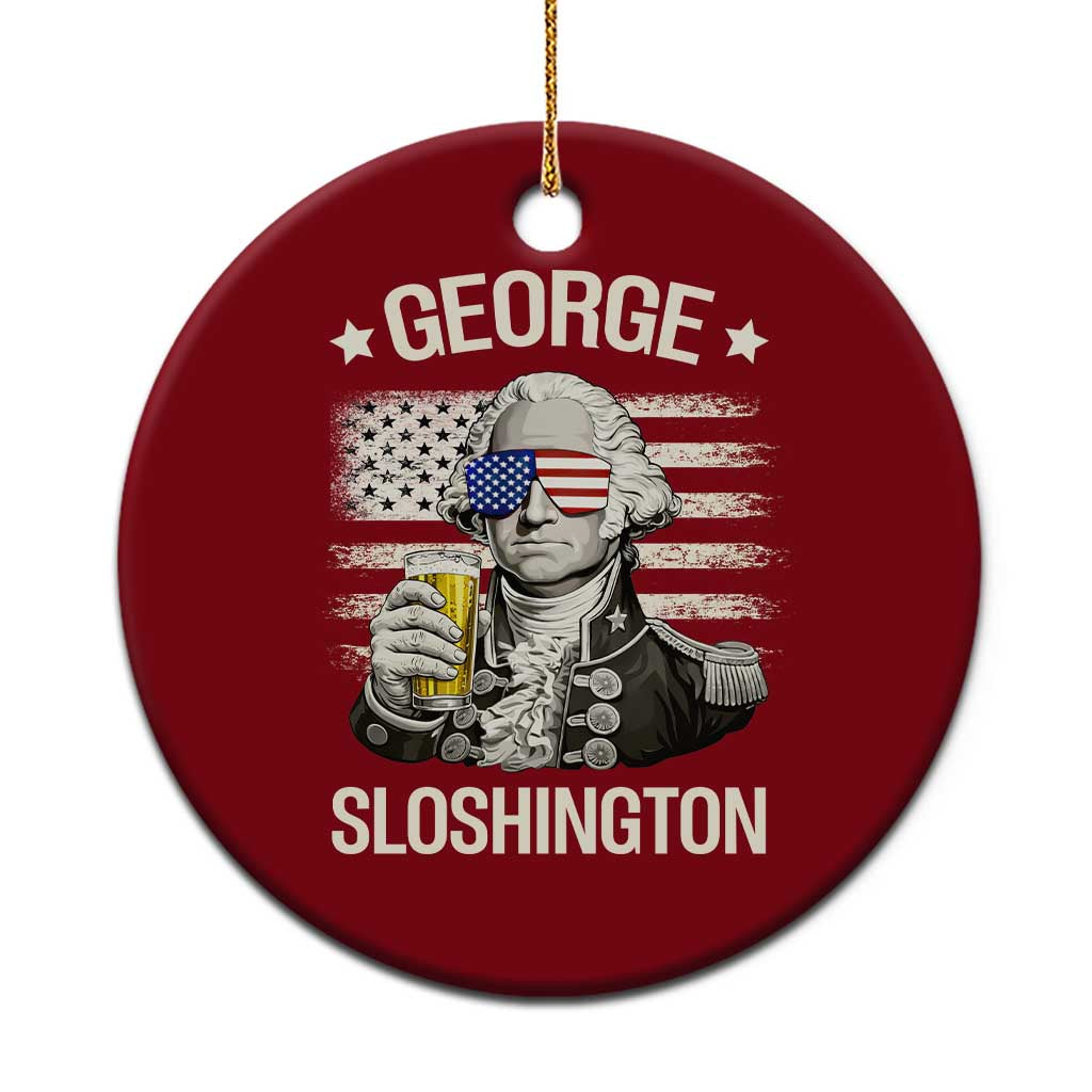 George Sloshington Washington Ceramic Ornament 4th of July America Flag Beer TS14 1pc Red Print Your Wear