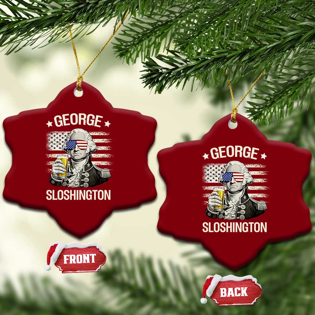George Sloshington Washington Ceramic Ornament 4th of July America Flag Beer TS14 Print Your Wear
