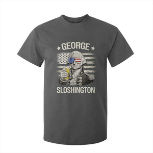 George Sloshington Washington T Shirt For Kid 4th of July America Flag Beer TS14 Dark Heather Print Your Wear