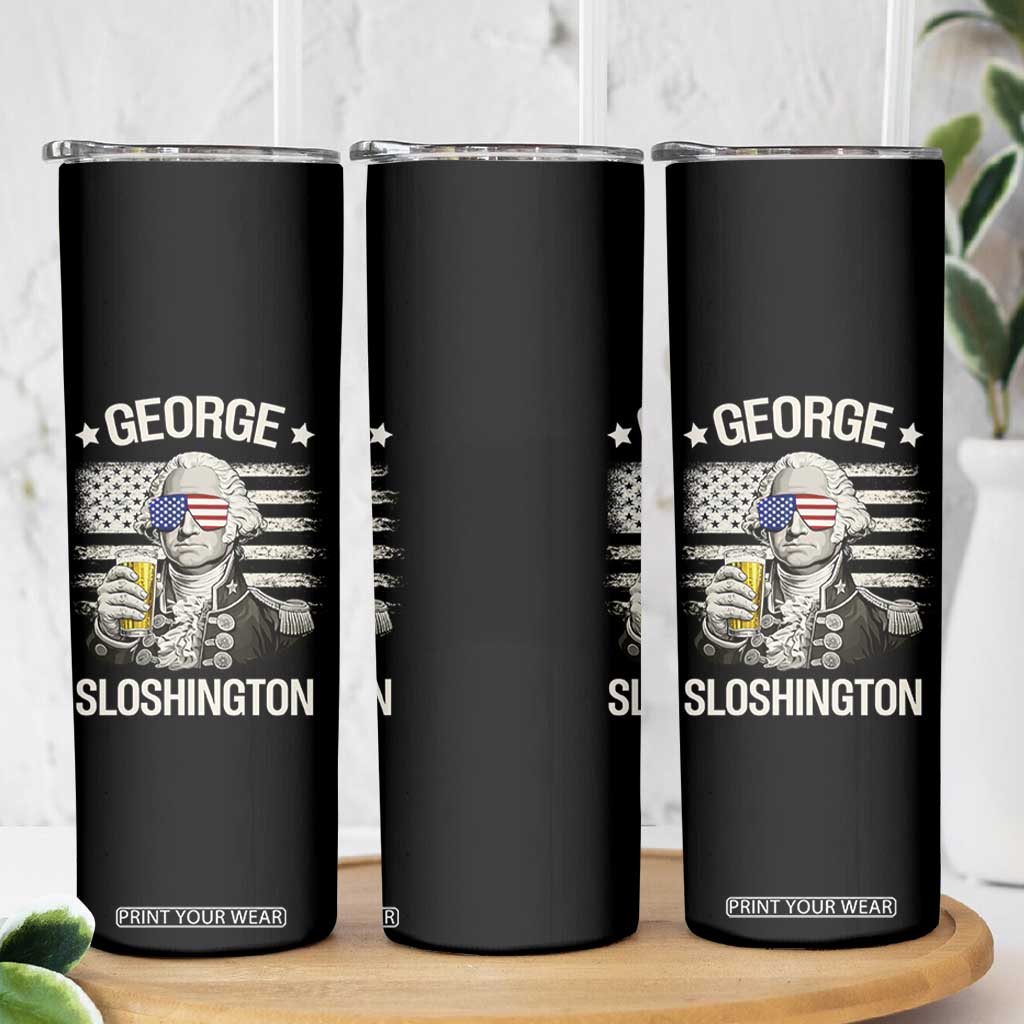 George Sloshington Washington Skinny Tumbler 4th of July America Flag Beer TS14 Print Your Wear