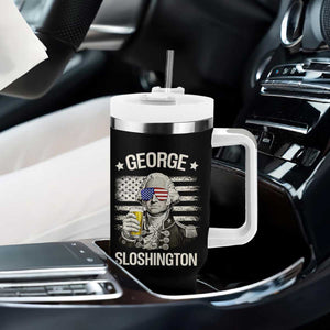George Sloshington Washington Tumbler With Handle 4th of July America Flag Beer TS14 Print Your Wear