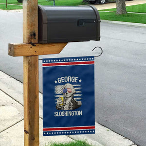 George Sloshington Washington Garden Flag 4th of July America Flag Beer TS14 Classic Blue Red Print Your Wear