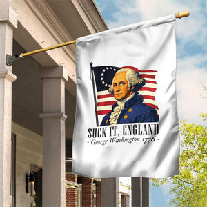 Funny George Washington 1776 Garden Flag 4th July Suck-It England TS14 Print Your Wear