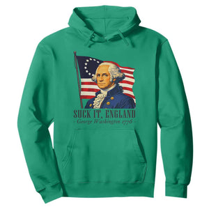 Funny George Washington 1776 Hoodie 4th July Suck-It England TS14 Irish Green Print Your Wear