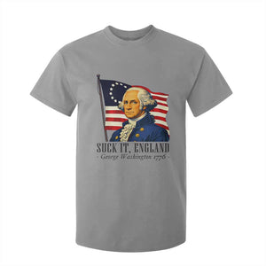 Funny George Washington 1776 T Shirt For Kid 4th July Suck-It England TS14 Sport Gray Print Your Wear