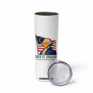 Funny George Washington 1776 Skinny Tumbler 4th July Suck-It England TS14 Print Your Wear