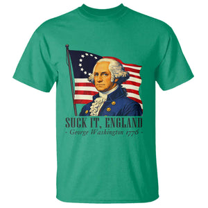 Funny George Washington 1776 T Shirt 4th July Suck-It England TS14 Irish Green Print Your Wear