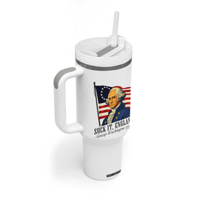 Funny George Washington 1776 Tumbler With Handle 4th July Suck-It England TS14 Print Your Wear
