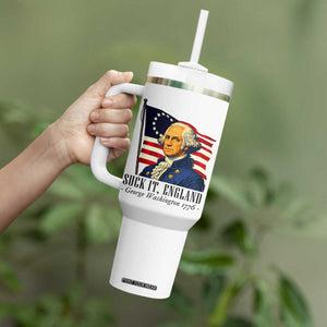 Funny George Washington 1776 Tumbler With Handle 4th July Suck-It England TS14 Print Your Wear