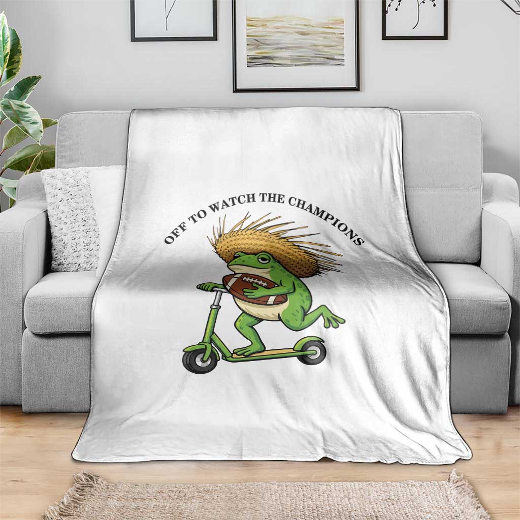 Seattle Championship 2026 Throw Blanket Funny Frog Football TS14 Print Your Wear