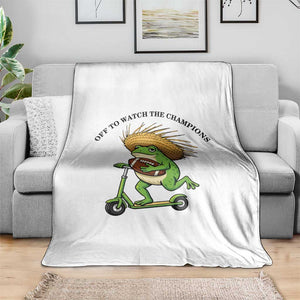 Seattle Championship 2026 Throw Blanket Funny Frog Football TS14 Print Your Wear
