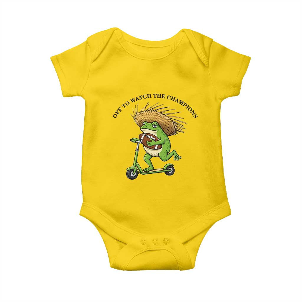 Seattle Championship 2026 Baby Onesie Funny Frog Football TS14 Daisy Print Your Wear