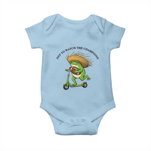 Seattle Championship 2026 Baby Onesie Funny Frog Football TS14 Light Blue Print Your Wear