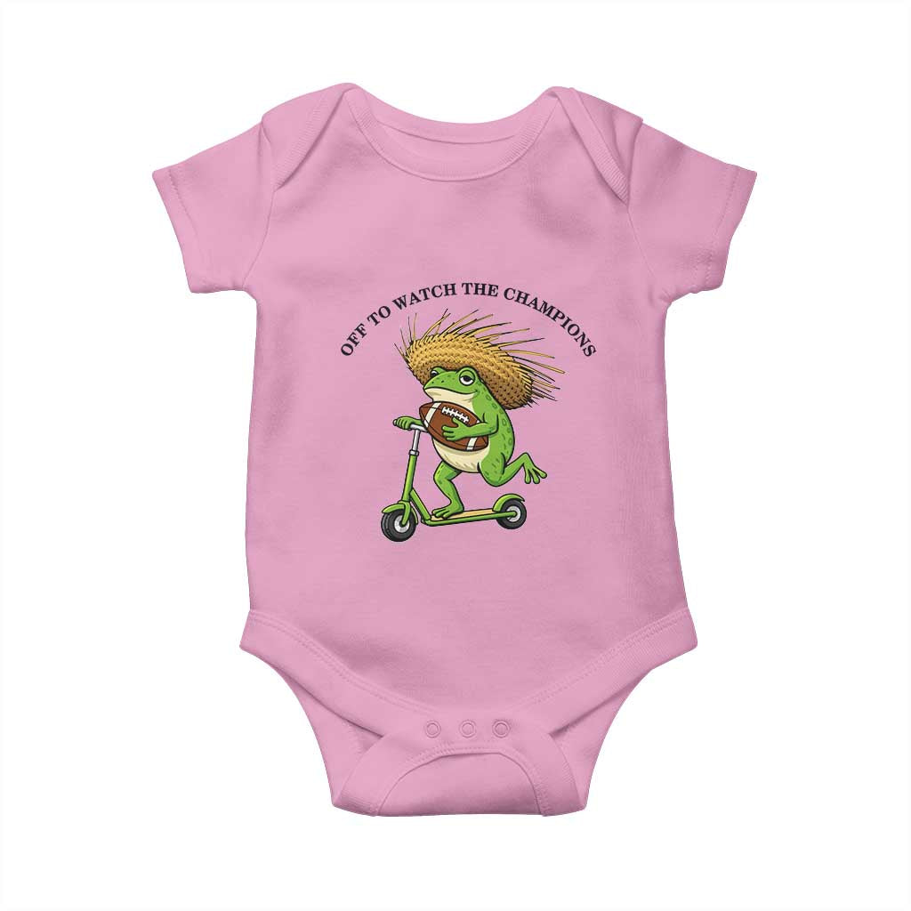 Seattle Championship 2026 Baby Onesie Funny Frog Football TS14 Light Pink Print Your Wear