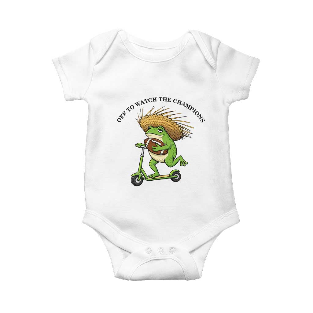 Seattle Championship 2026 Baby Onesie Funny Frog Football TS14 White Print Your Wear