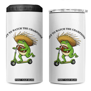 Seattle Championship 2026 4 in 1 Can Cooler Tumbler Funny Frog Football TS14 One Size: 16 oz White Print Your Wear