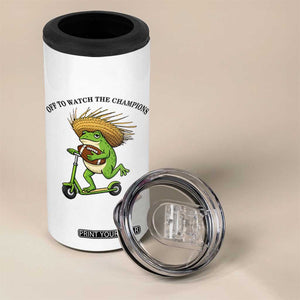 Seattle Championship 2026 4 in 1 Can Cooler Tumbler Funny Frog Football TS14 Print Your Wear