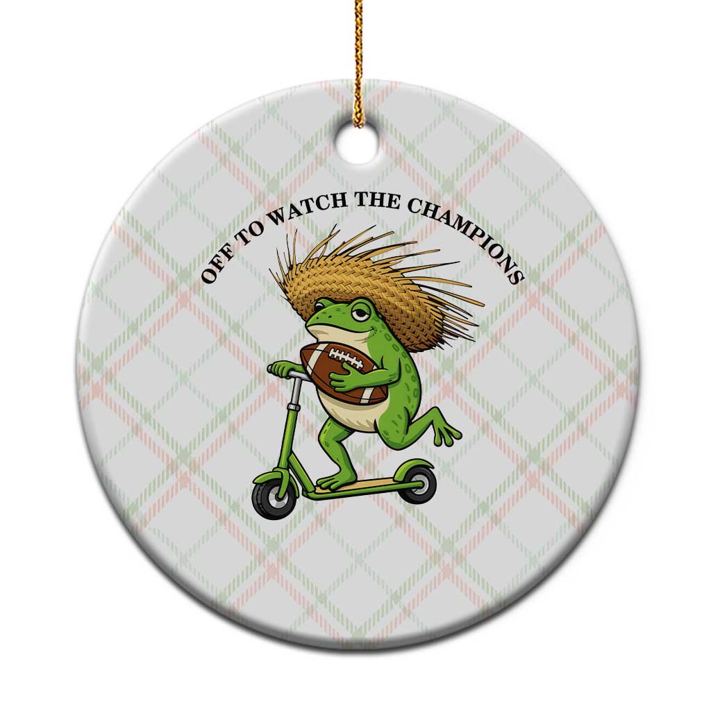Seattle Championship 2026 Ceramic Ornament Funny Frog Football TS14 1pc Christmas Plaid Print Your Wear