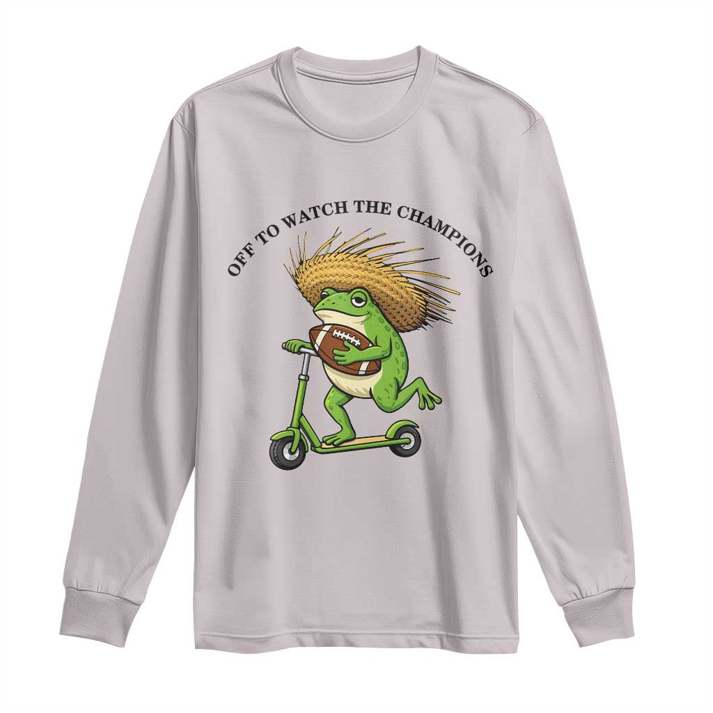 Seattle Championship 2026 Long Sleeve Shirt Funny Frog Football TS14 Ice Gray Print Your Wear