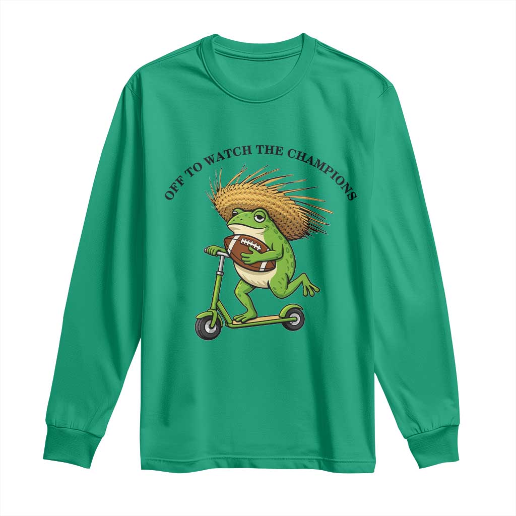 Seattle Championship 2026 Long Sleeve Shirt Funny Frog Football TS14 Irish Green Print Your Wear