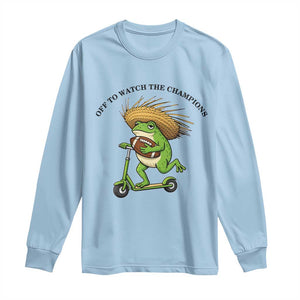 Seattle Championship 2026 Long Sleeve Shirt Funny Frog Football TS14 Light Blue Print Your Wear