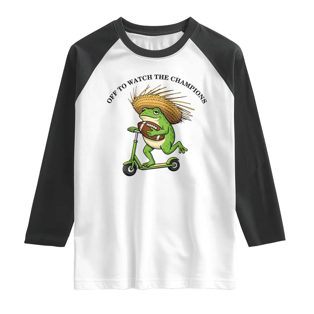 Seattle Championship 2026 Raglan Shirt Funny Frog Football TS14 White Black Print Your Wear