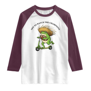 Seattle Championship 2026 Raglan Shirt Funny Frog Football TS14 White Maroon Print Your Wear
