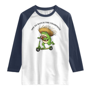 Seattle Championship 2026 Raglan Shirt Funny Frog Football TS14 White Navy Print Your Wear