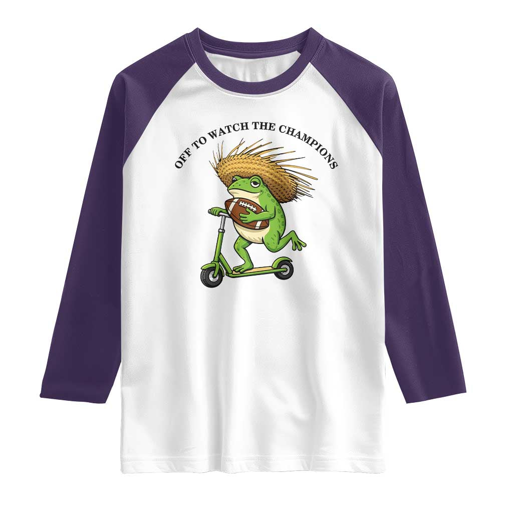 Seattle Championship 2026 Raglan Shirt Funny Frog Football TS14 White Purple Print Your Wear