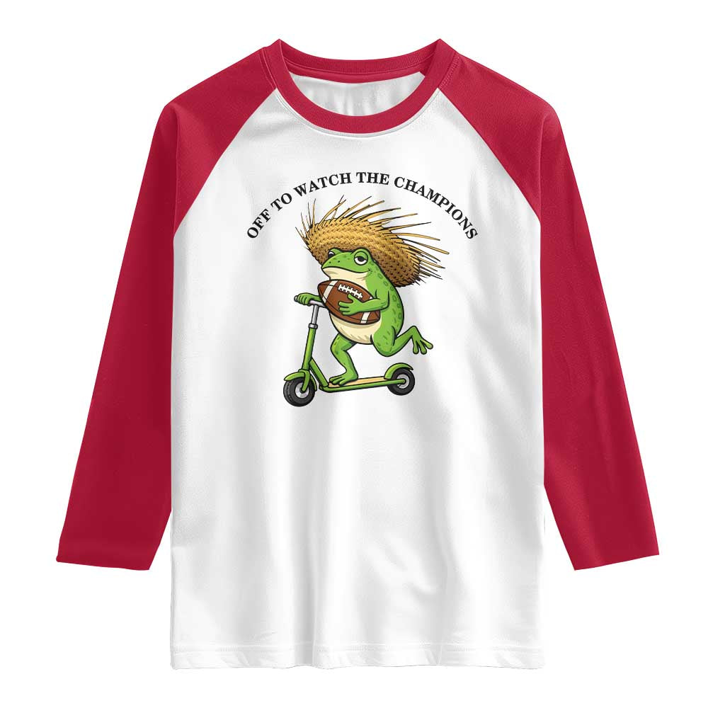 Seattle Championship 2026 Raglan Shirt Funny Frog Football TS14 White Red Print Your Wear