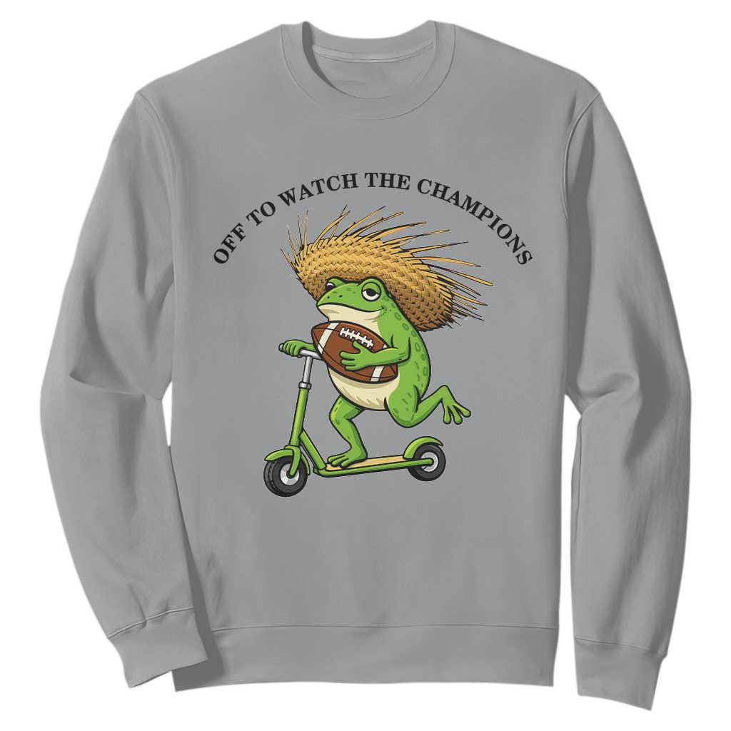 Seattle Championship 2026 Sweatshirt Funny Frog Football TS14 Sport Gray Print Your Wear