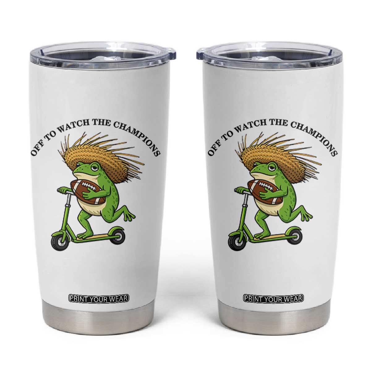 Seattle Championship 2026 Tumbler Cup Funny Frog Football TS14 White Print Your Wear