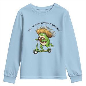 Seattle Championship 2026 Youth Sweatshirt Funny Frog Football TS14 Light Blue Print Your Wear